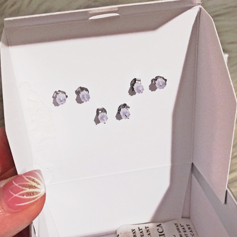 Forever Radiant SS925 3prs AA+ CZ Diamond Earrings - Picture 5 of 8